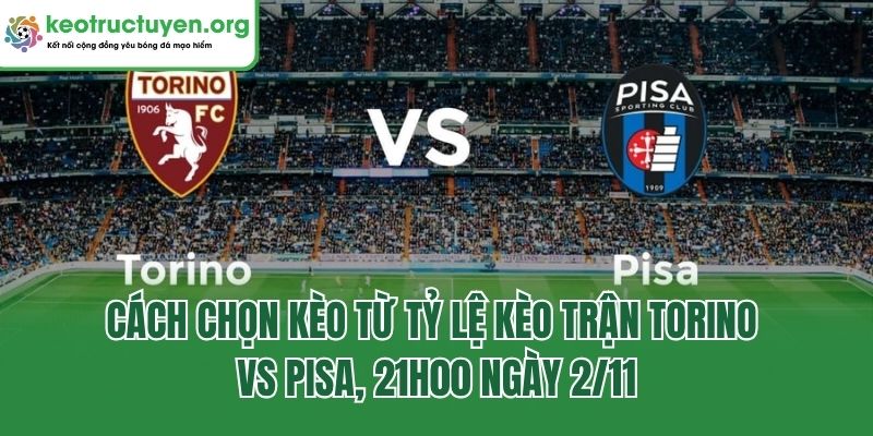 Cách chọn kèo từ Tỷ lệ kèo trận Torino vs Pisa, 21h00 ngày 2/11